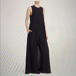 Wide Leg Stretch Silk Jumpsuit DKNY